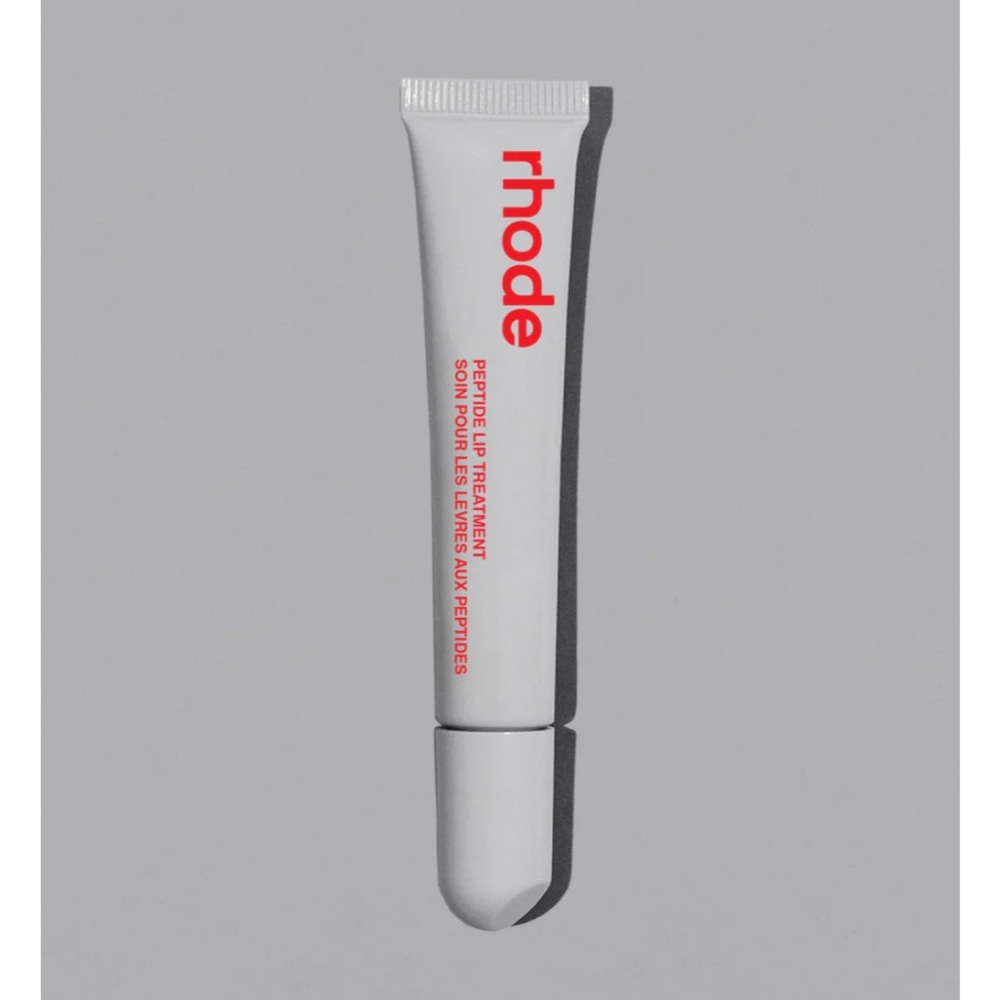 RHODE White Lip Treatment with Red Text
